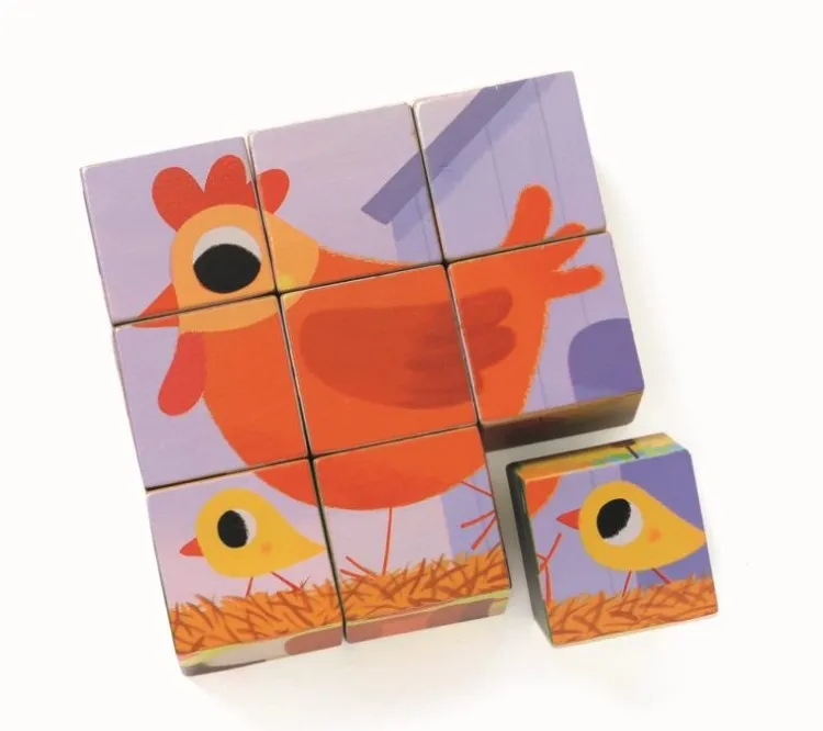 Puzzle Cubes en Bois - Piou Piou & Cie