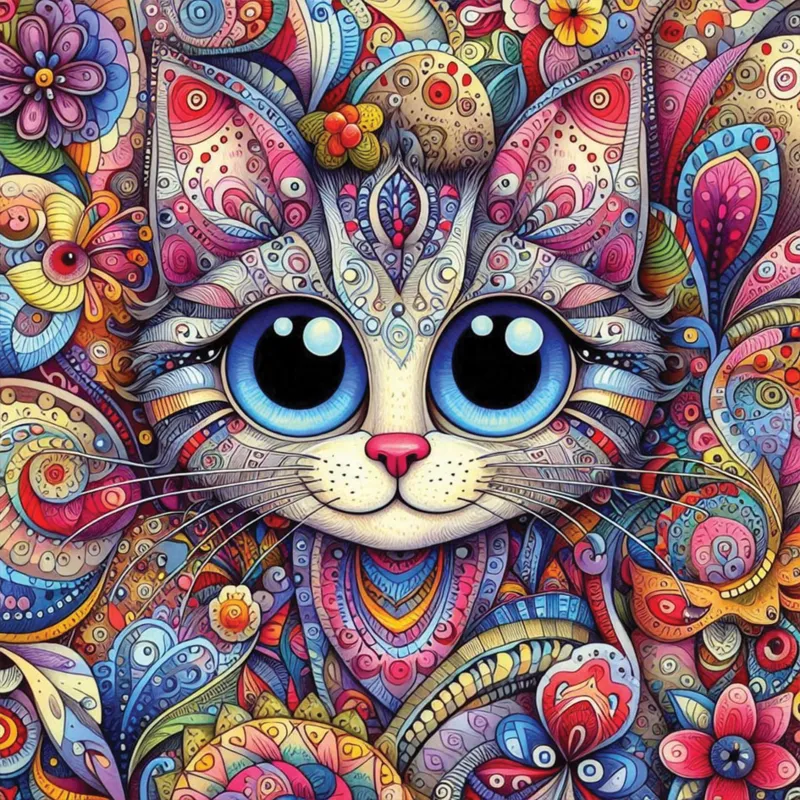 Chat aux Grands Yeux