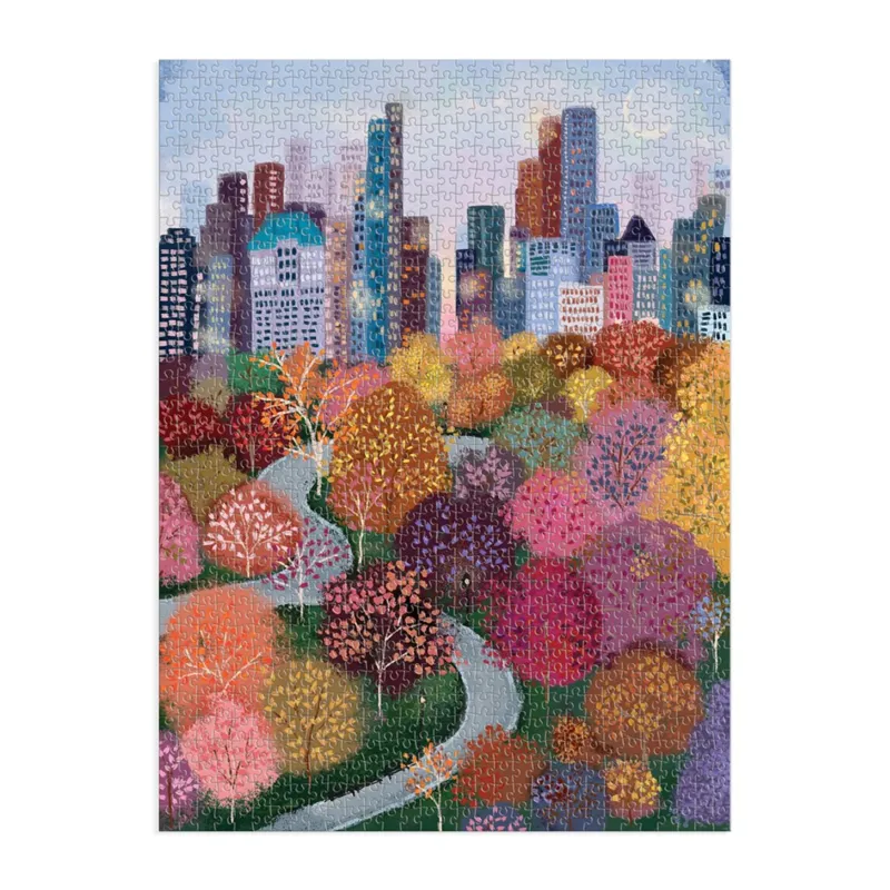 Vue sur le Parc - Puzzle 1000 Pièces dans une Boîte Carrée