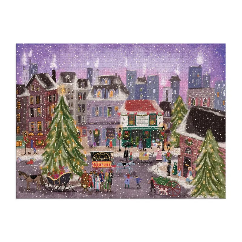 Carré de Noël - Puzzle 1000 pièces dans une Boîte Carrée