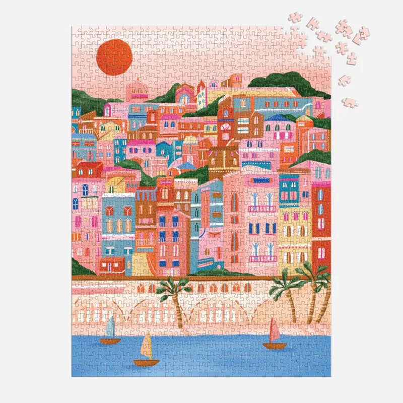 Couleurs de la Côte d'Azur - Puzzle 1000 Pièces dans une Boîte Carrée