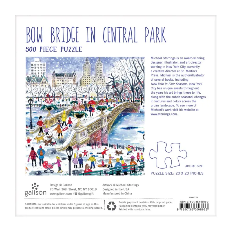 Pont Bow à Central Park - Puzzle 500 Pièces