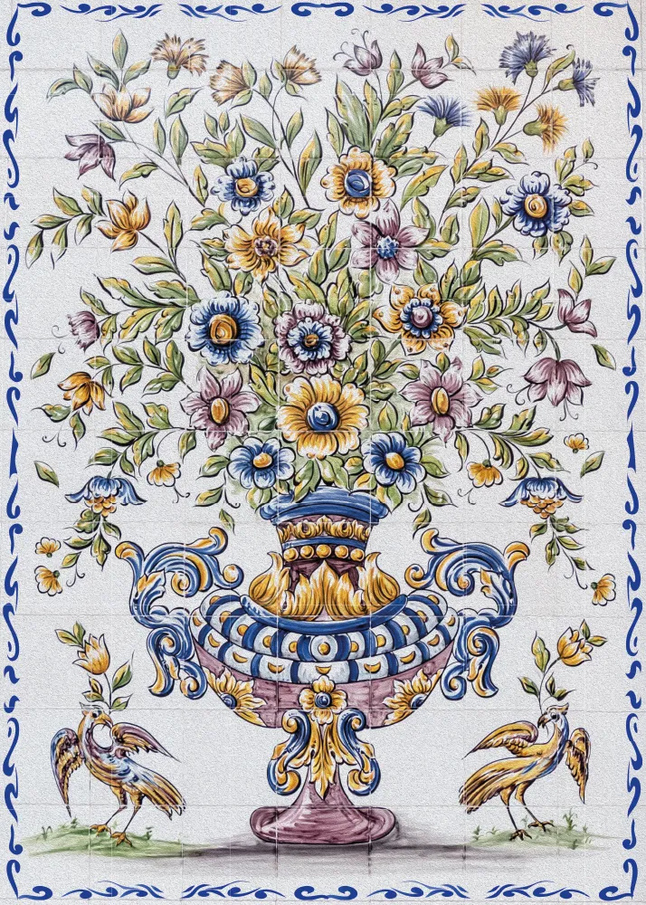 Art on Tiles - Vase Fleuri