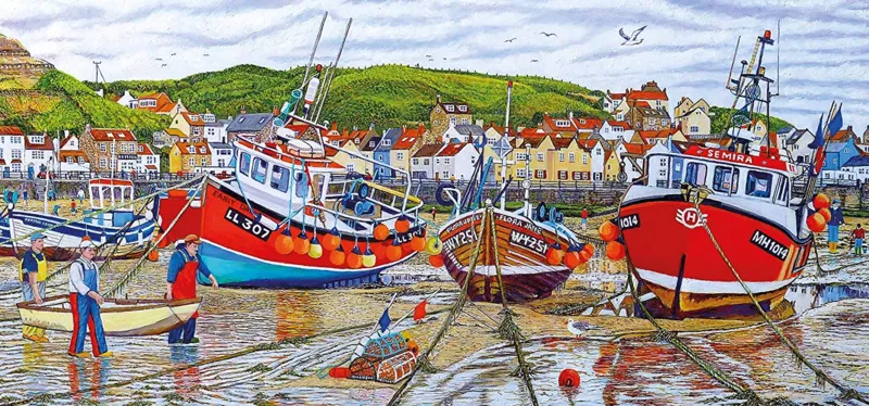 Roger Neil Turner - Seagulls at Staithes