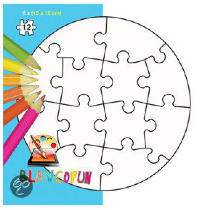6 Puzzles ronds à décorer soi-même