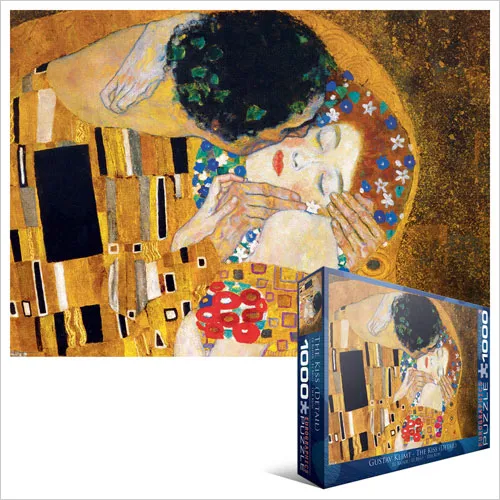 Gustav Klimt : Le baiser (détail)