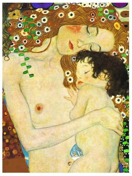 Gustav Klimt : Trois Âges de Femme, Mère et Enfant (détail)