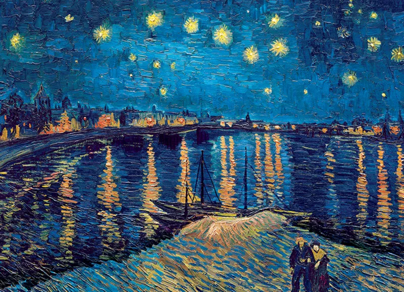 Van Gogh Vincent - Sternennacht über der Rhône, 1888