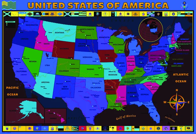 Carte des Etats-Unis