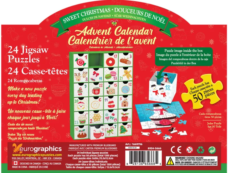 Calendrier de l'Avent - Sweet Christmas - 24 Puzzles