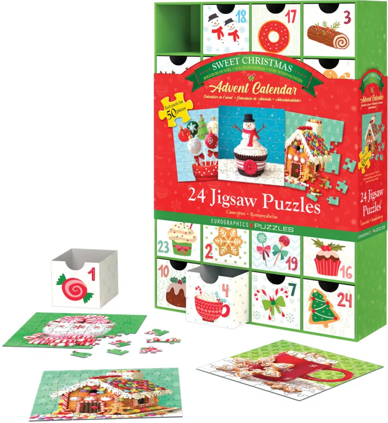 Calendrier de l'Avent - Sweet Christmas - 24 Puzzles
