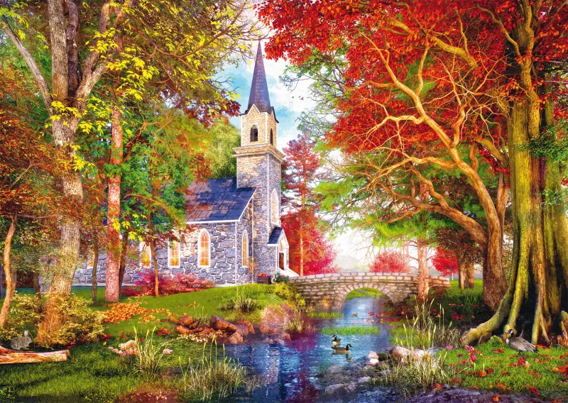 La Chapelle dans la Forêt d'Automne