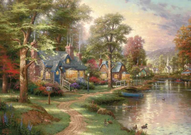 Thomas Kinkade: Au Bord du Lac