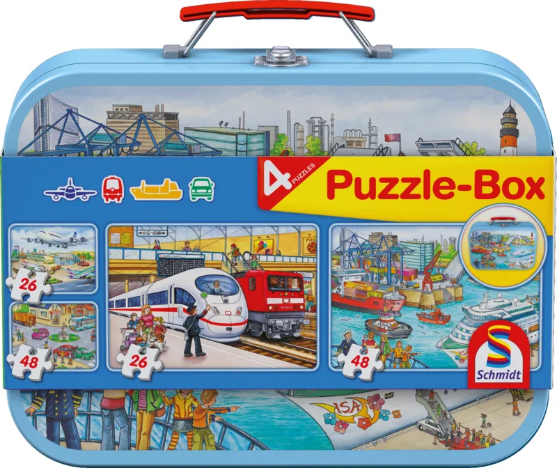 4 Puzzles - Coffret Moyens de Transport