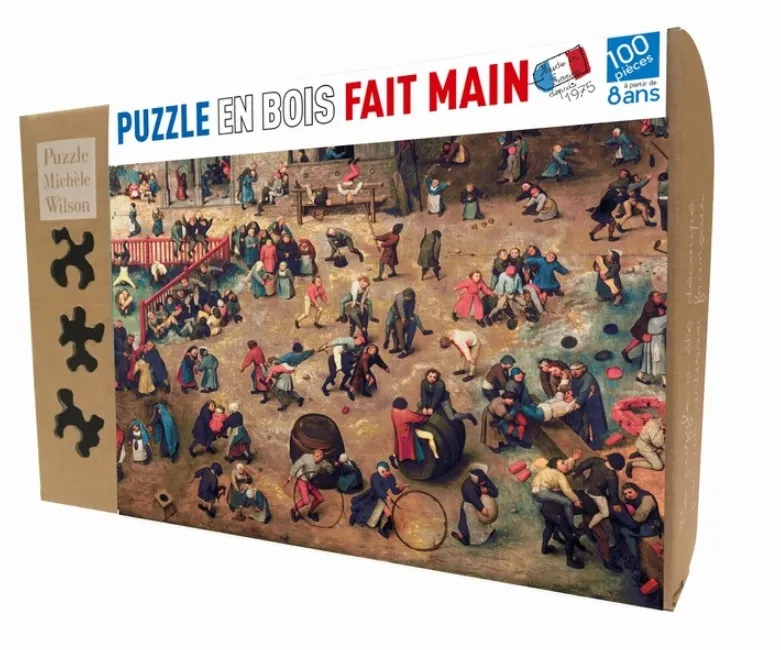 Handgeschnittenes Holzpuzzle - Brueghel - Children'S Games