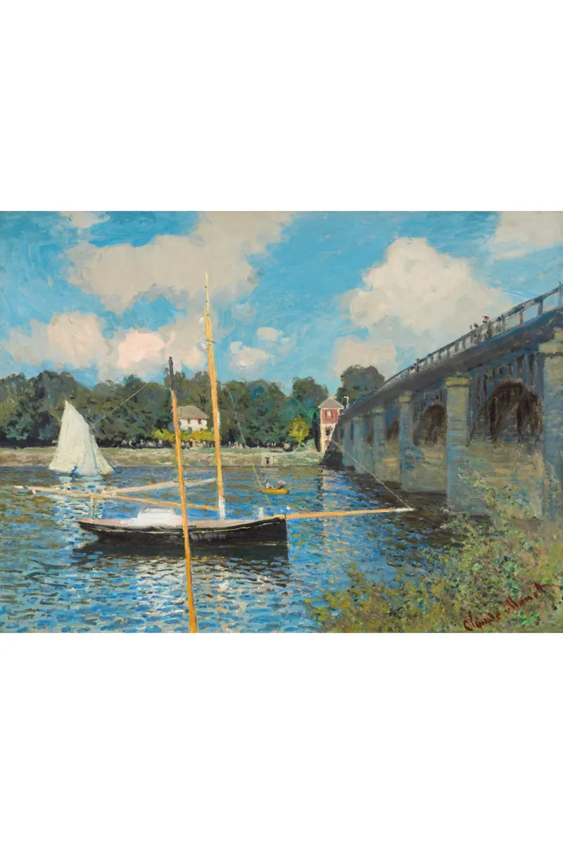 Puzzle en Bois Découpé à la Main - Claude Monet : Le Pont D'Argenteuil