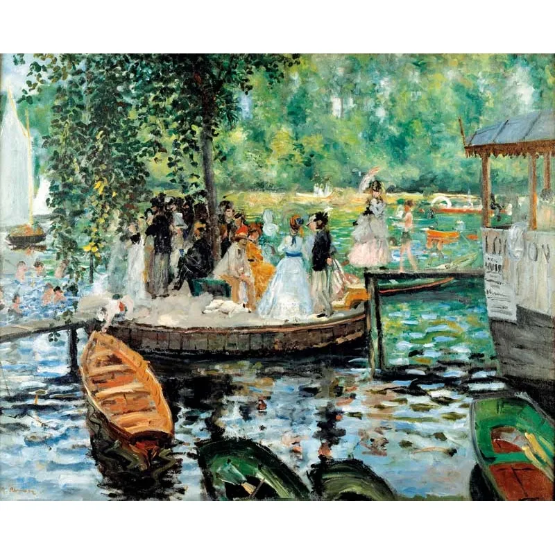 Puzzle en Bois Découpé à la Main - Renoir Auguste : La Grenouillère, 1869