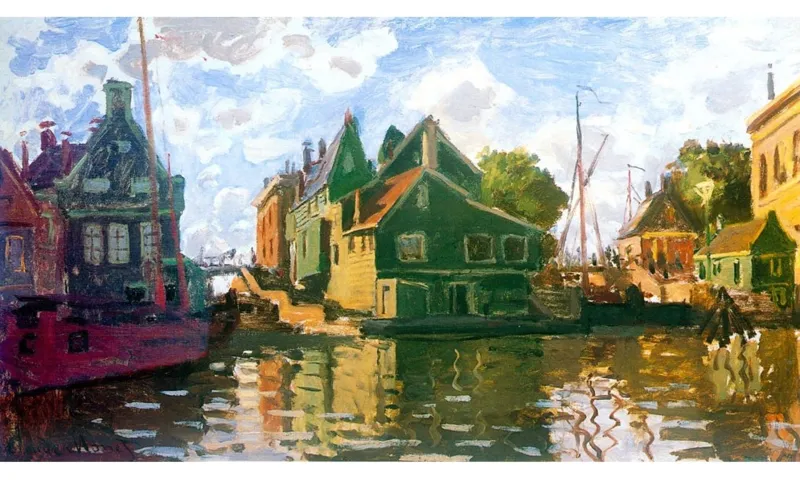 Puzzle en Bois Découpé à la Main - Claude Monet - Canal À Zaandam
