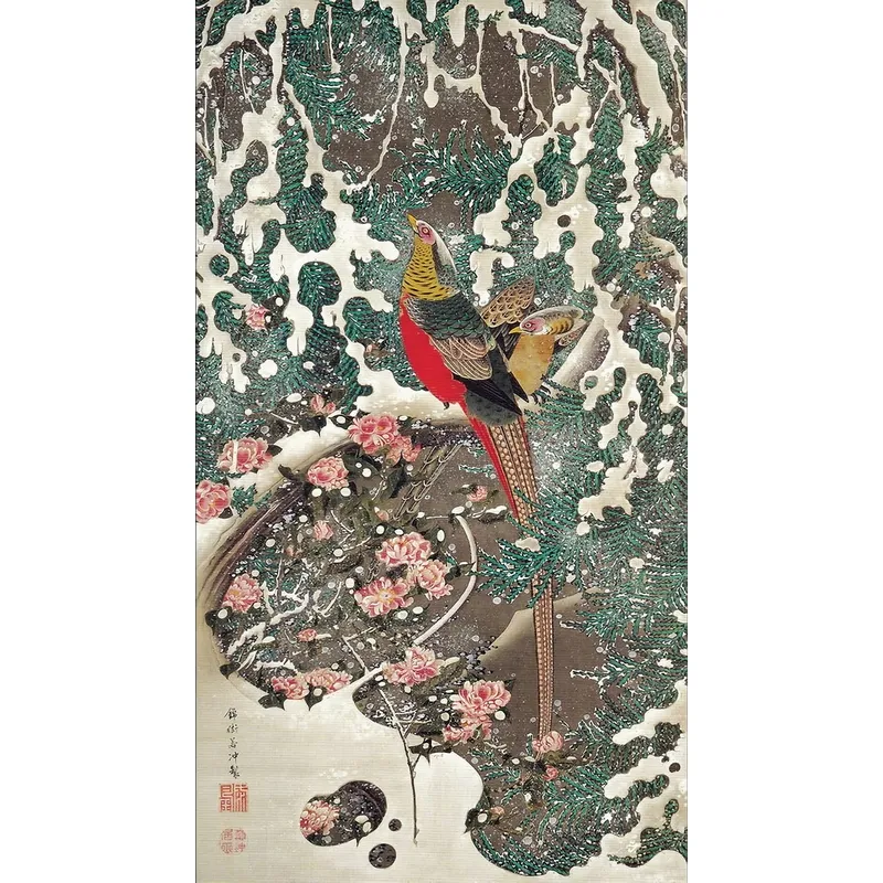 Puzzle en Bois Découpé à la Main - Ito Jakuchu