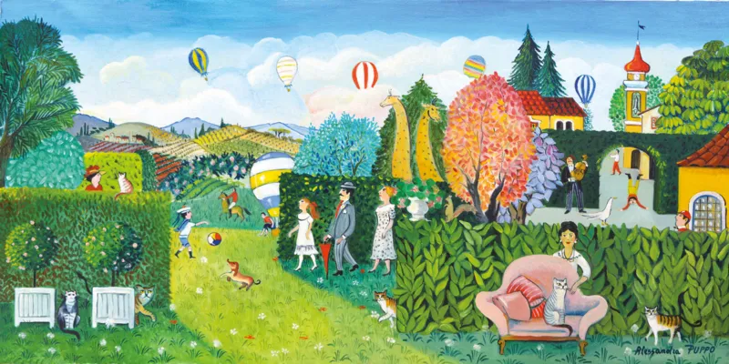 Puzzle en Bois Découpé à la Main - Les Haies