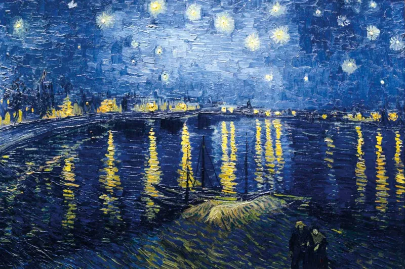 Puzzle en Bois Découpé à la Main - Vincent Van Gogh - La Nuit Etoilée