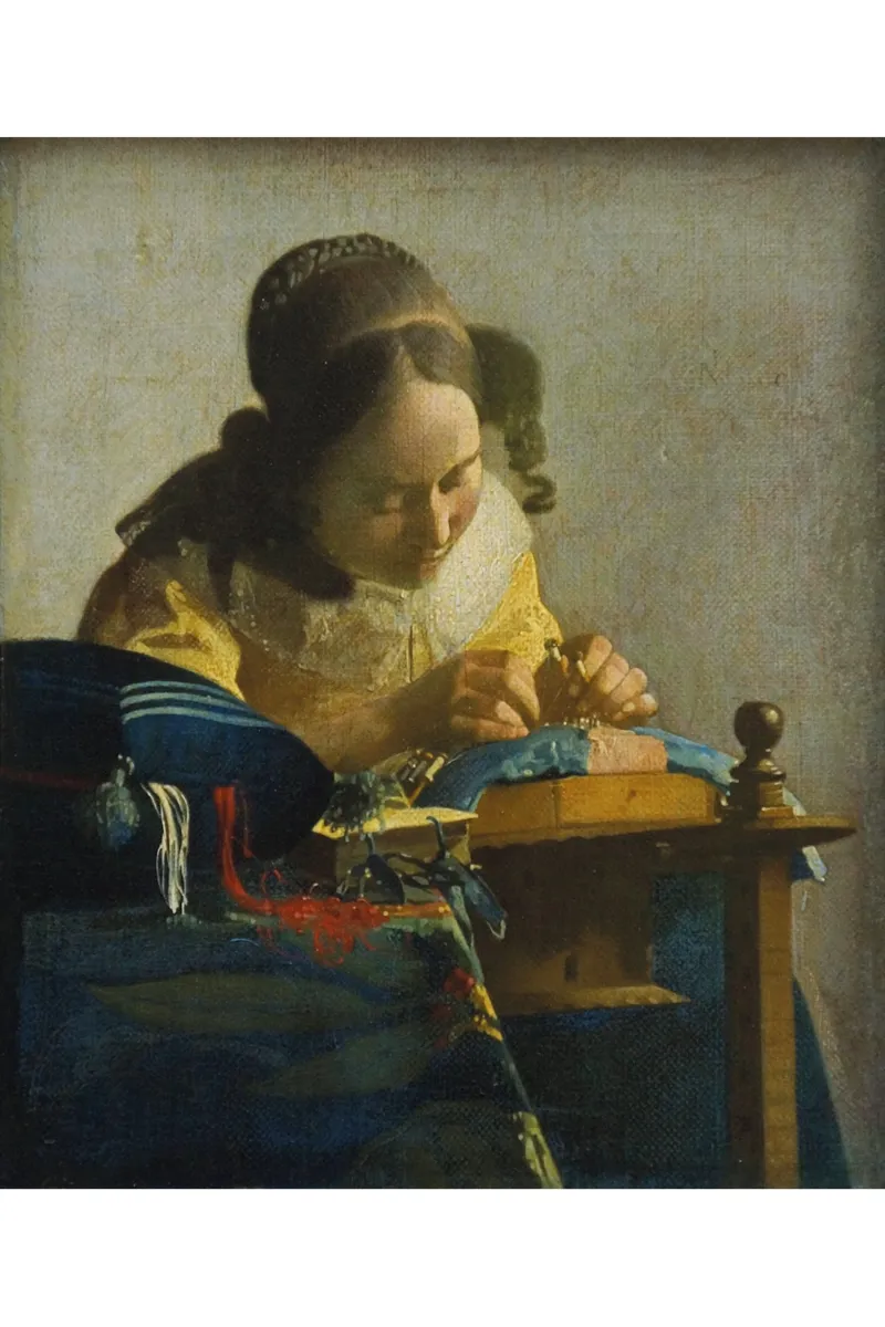 Puzzle en Bois Découpé à la Main - Vermeer Johannes - La Dentellière