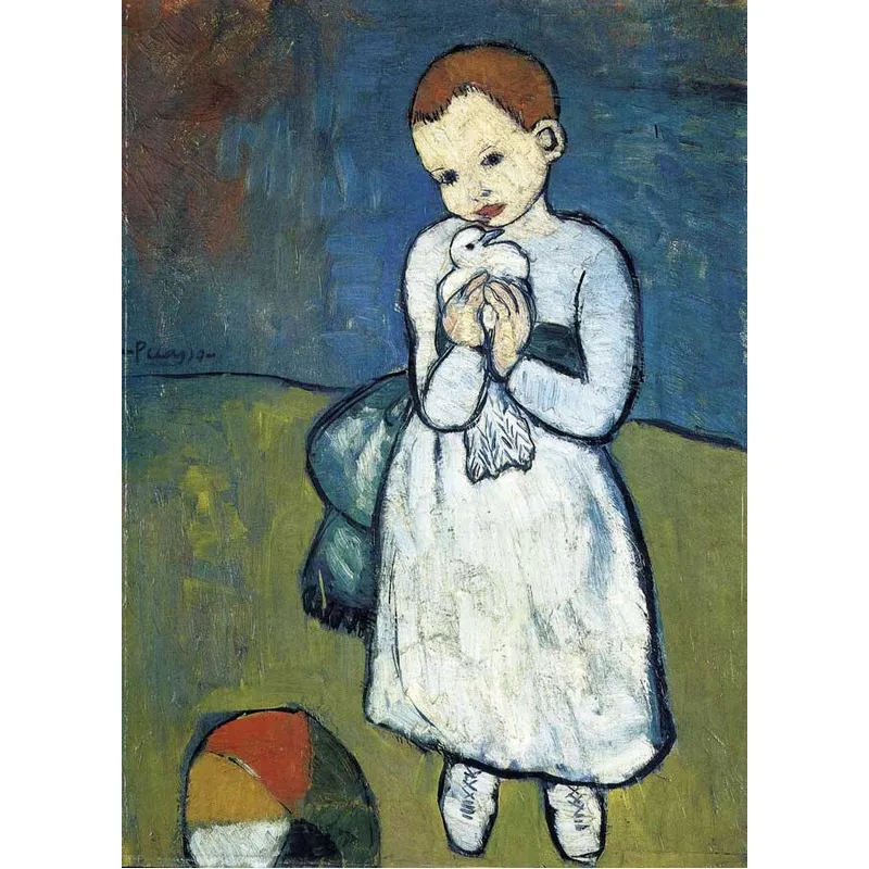 Puzzle en Bois Découpé à la Main - Pablo Picasso - L'Enfant À La Colombe