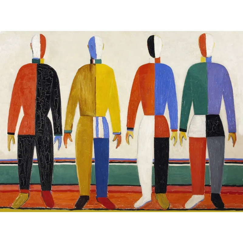 Puzzle en Bois Découpé à la Main - Kasimir Malevitch - Les Sportifs