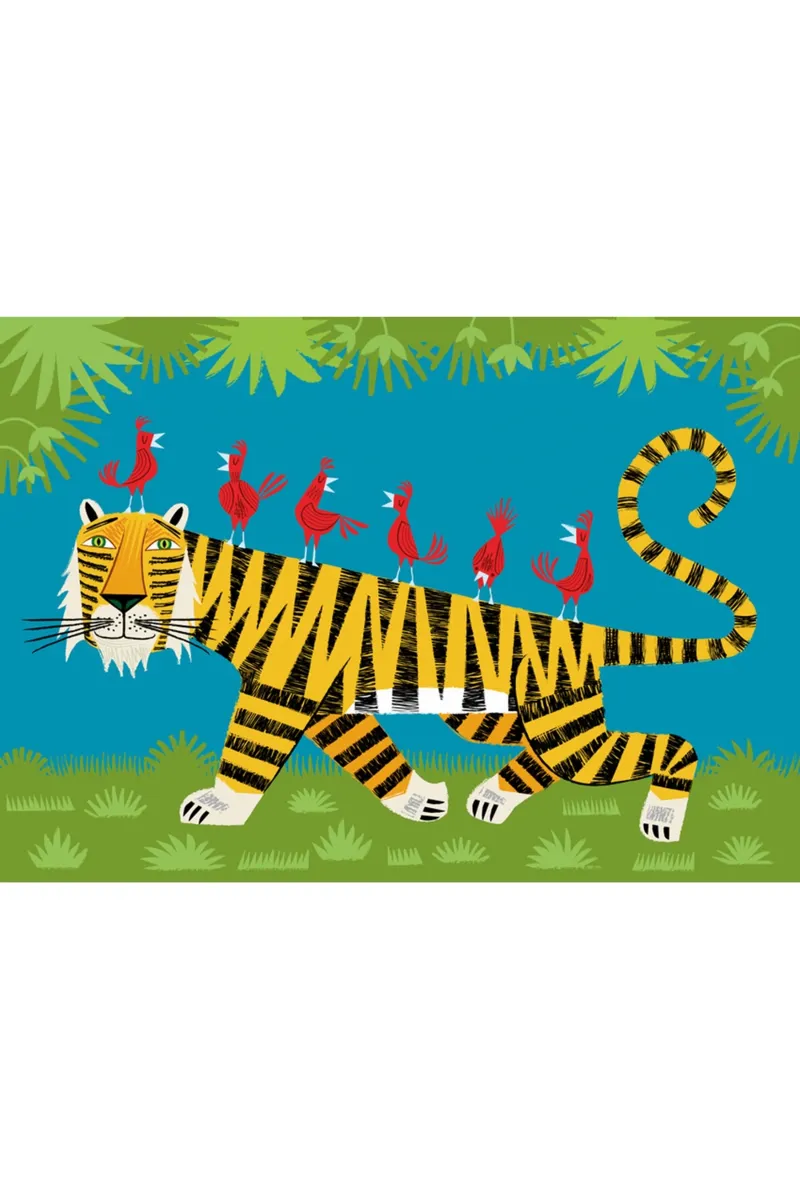 Puzzle en Bois Découpé à la Main - Lake : Le Tigre