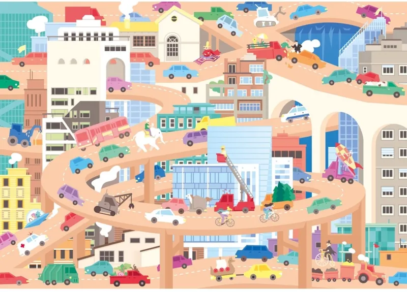 Puzzle en Bois Découpé à la Main - Lucie Georger : Vive La Ville