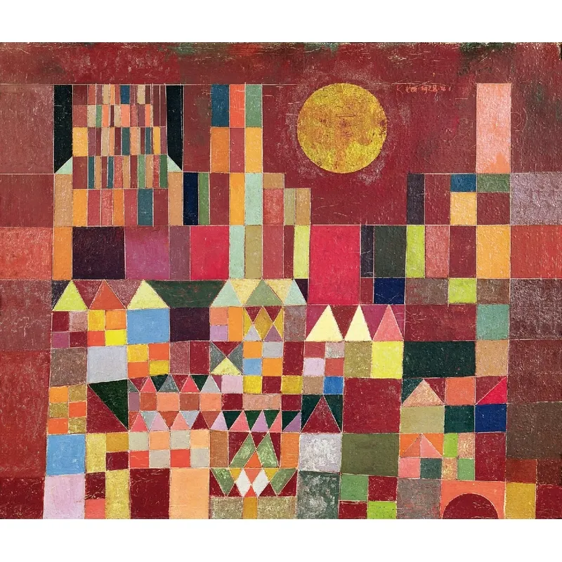 Puzzle en Bois Découpé à la Main - Klee : Chateau Et Soleil