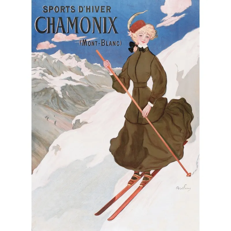 Puzzle en Bois Découpé à la Main - Chamonix, La Skieuse