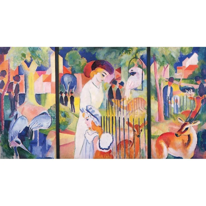 Puzzle en Bois Découpé à la Main - August Macke - Jardin Zoologique
