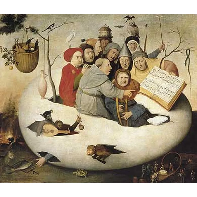 Puzzle en Bois Découpé à la Main - Bosch - Le Concert Dans L'Oeuf