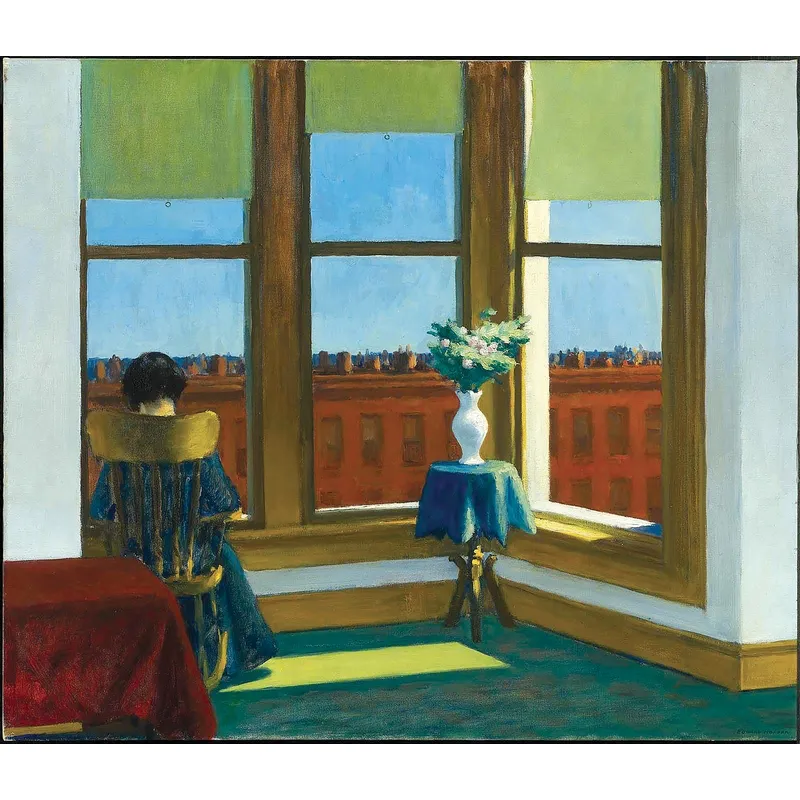 Puzzle en Bois Découpé à la Main - Edward Hopper - Chambre À Brooklyn
