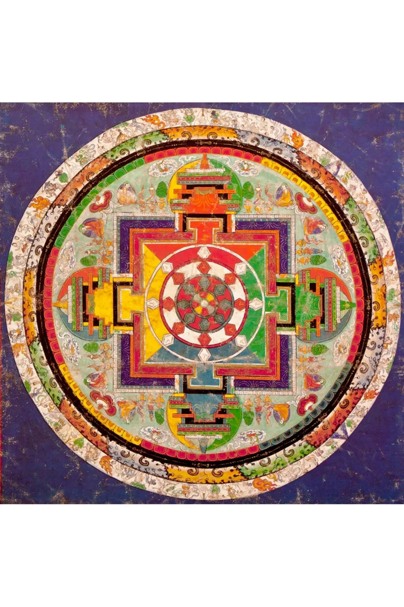 Puzzle en Bois Découpé à la Main - Art Tibétain : Mandala De Chakra