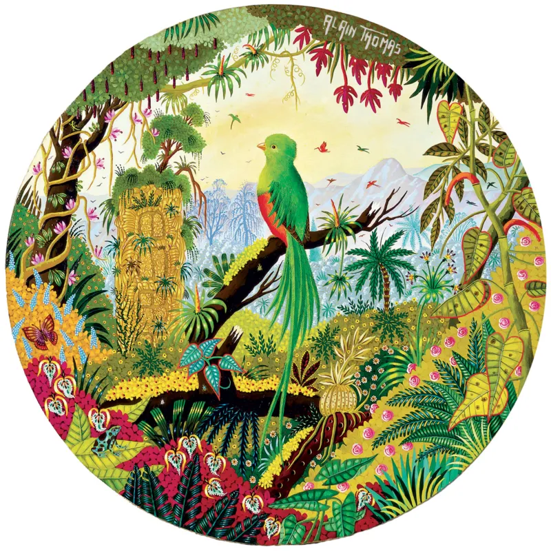 Puzzle en Bois Découpé à la Main - Quetzal Resplendissant