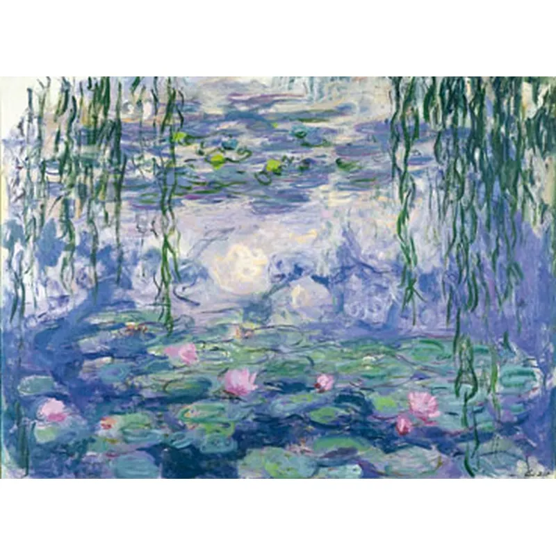 Puzzle en Bois Découpé à la Main - Monet : Nymphéas Et Saules
