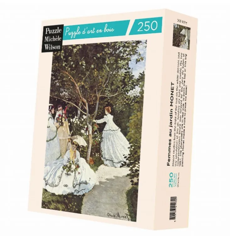 Puzzle en Bois Découpé à la Main - Claude Monet - Femmes Au Jardin