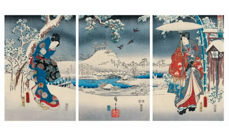 Puzzle en Bois Découpé à la Main - Hiroshige Utagawa : Le Conte De Genji