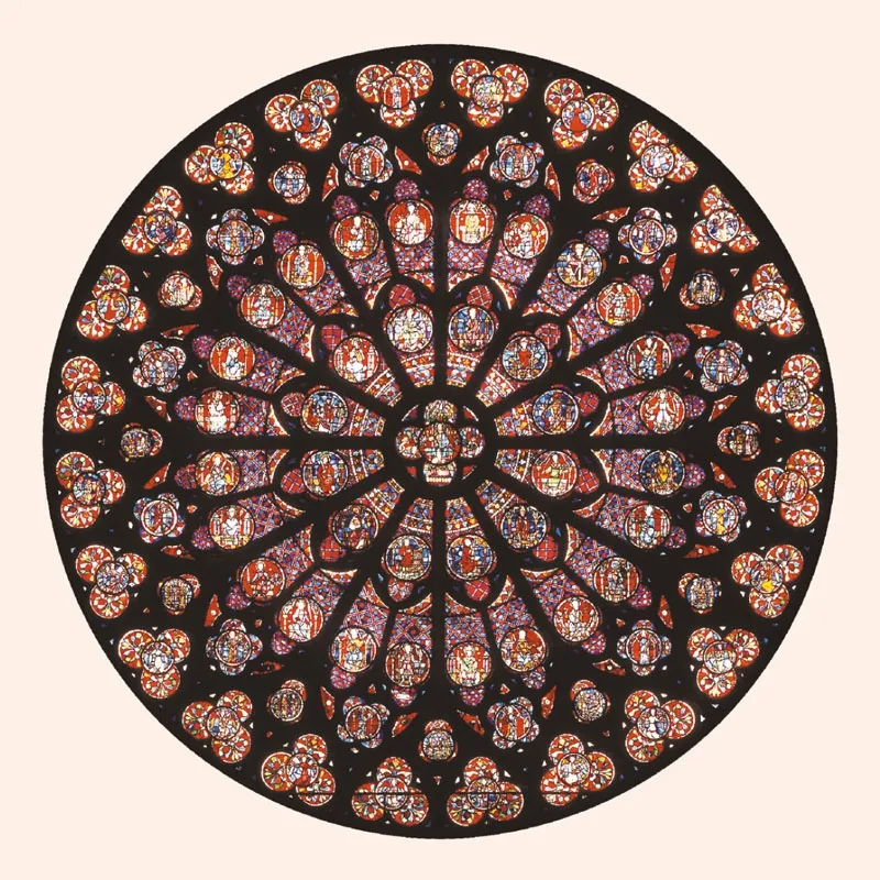 Puzzle en Bois Découpé à la Main - Rosace Notre-Dame