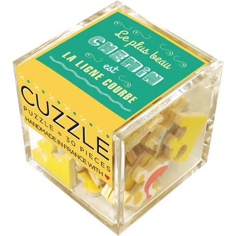 Handgeschnittenes Holzpuzzle - La Ligne Courbe