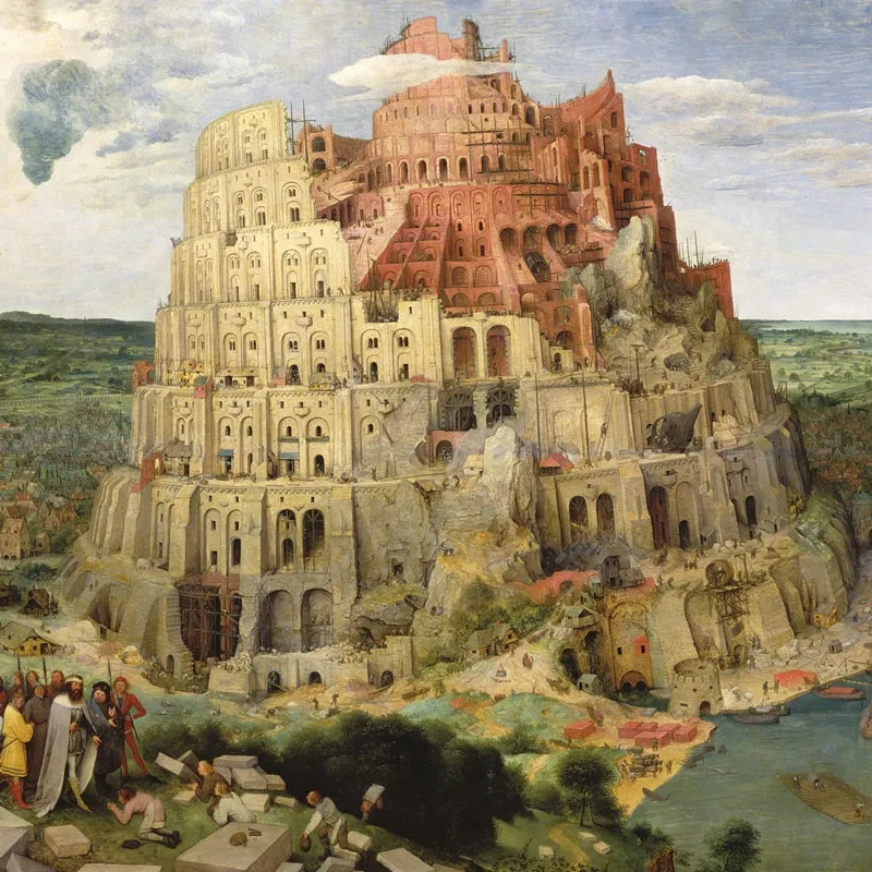 Puzzle en Bois Découpé à la Main - Brueghel Pieter : La Tour De Babel