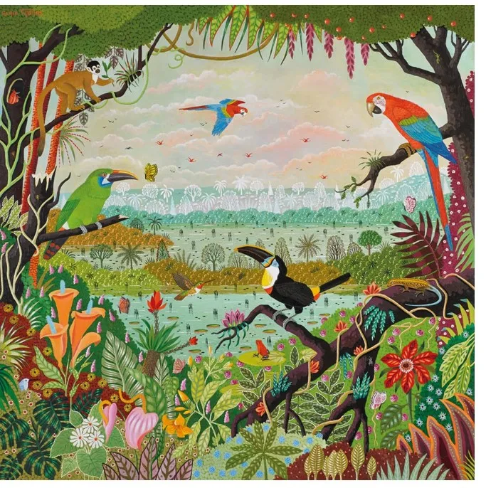 Puzzle en Bois Découpé à la Main - Alain Thomas: Jungle