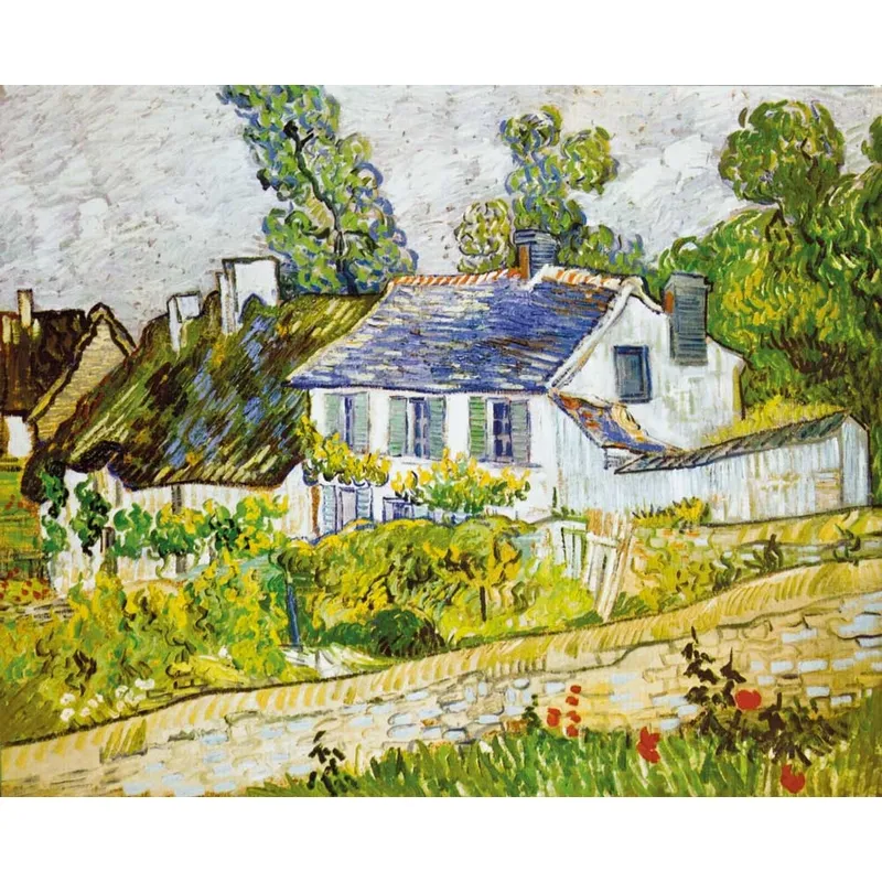 Puzzle en Bois Découpé à la Main - Vincent Van Gogh - Maison À Auvers