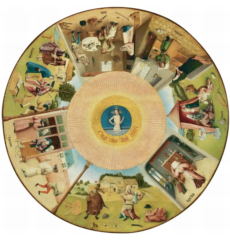 Puzzle en Bois Découpé à la Main - Bosch - Les 7 Pêchers Capitaux