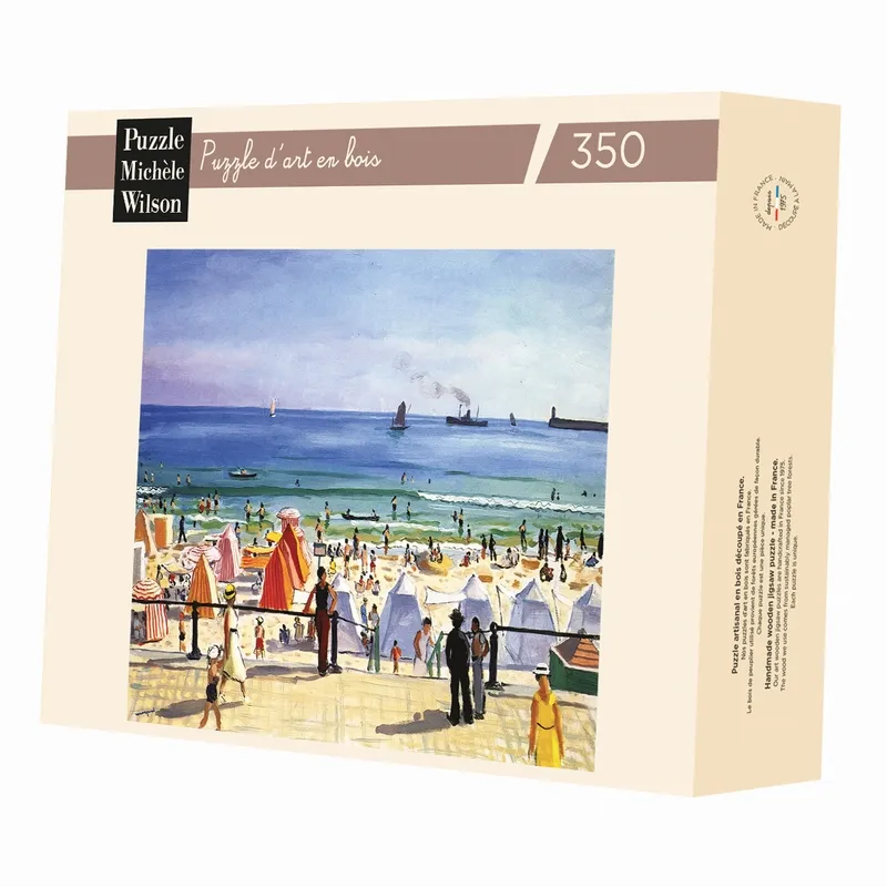 Puzzle en Bois Découpé à la Main - Albert Marquet - La Plage Des Sables D'Olonne
