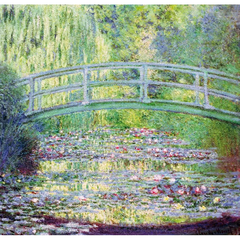 Puzzle en Bois Découpé à la Main - Monet : Le Pont Japonnais