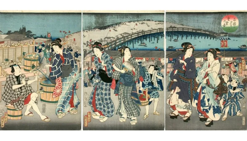 Puzzle en Bois Découpé à la Main - Utagawa Kunisada - La Fraîcheur Du Soir