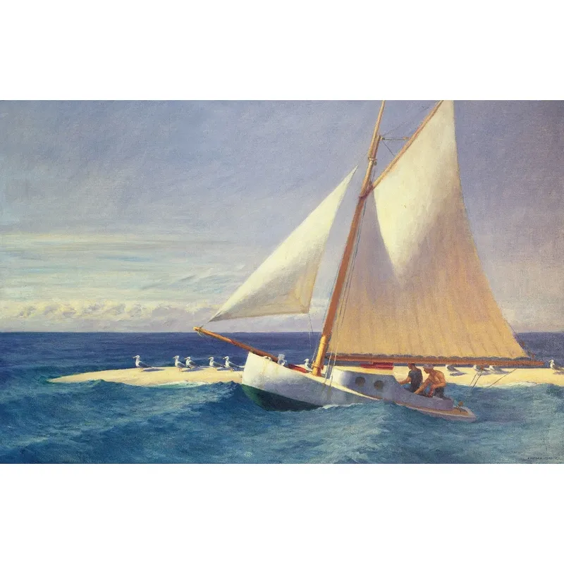 Puzzle en Bois Découpé à la Main - Hopper : Le Bateau À Voiles